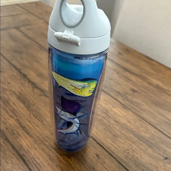 Tervis Guy Harvey Tumbler Insulated Water Bottle Marlin&Other Fish Art 24oz - Picture 5 of 7